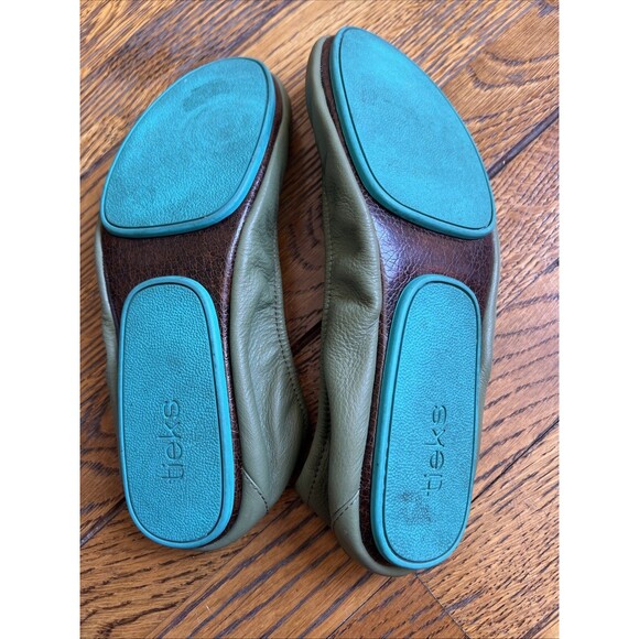 TIEKS BY GAVRIELI Olive Green Foldable Flats Size 11 Women’s Excellent Condition - Picture 9 of 11